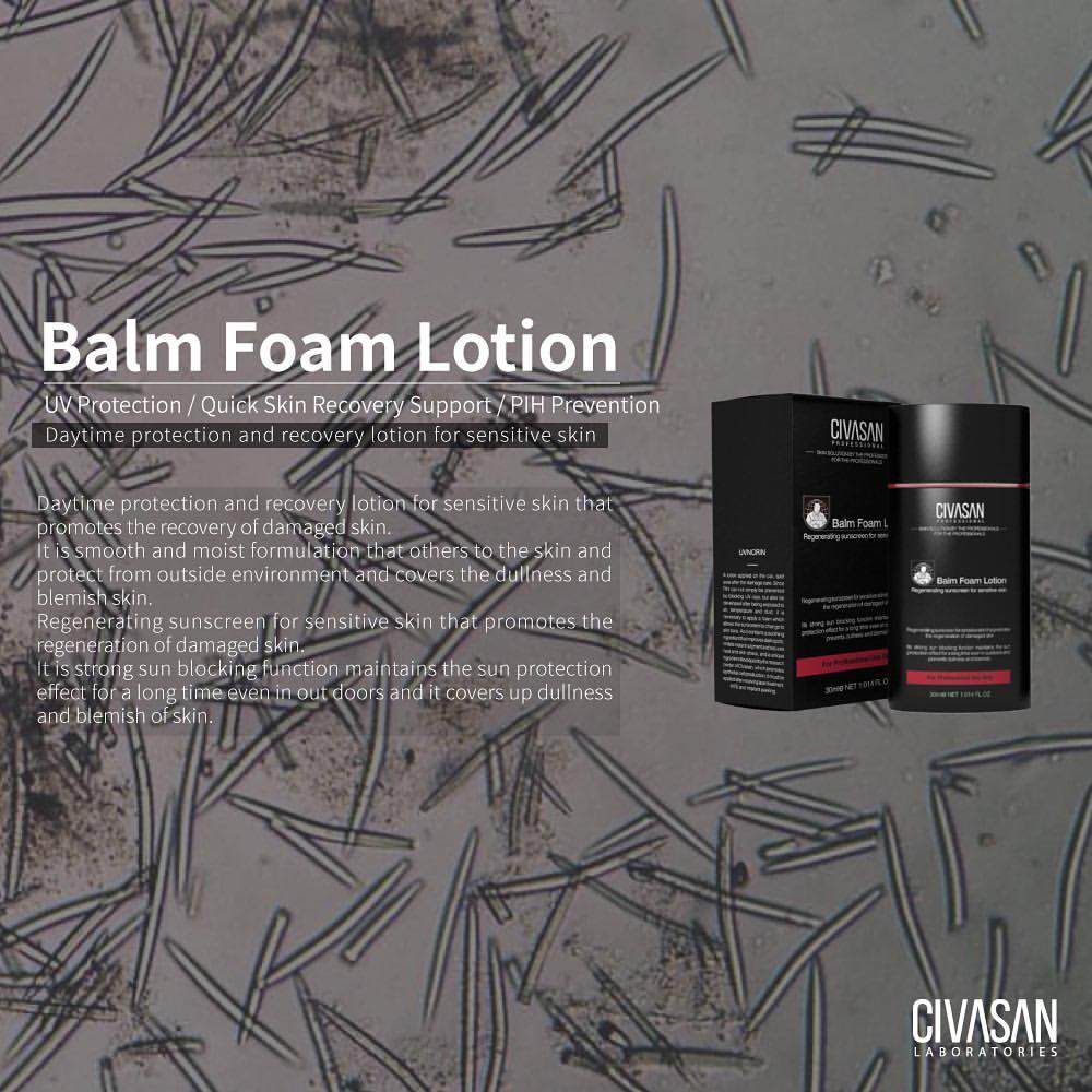 Kem Chống Nắng Civasan Balm Foam Lotion SPF50 30ml - Lotion chống nắng phục hồi da tổn thương, che khuyết điểm, lót makeup