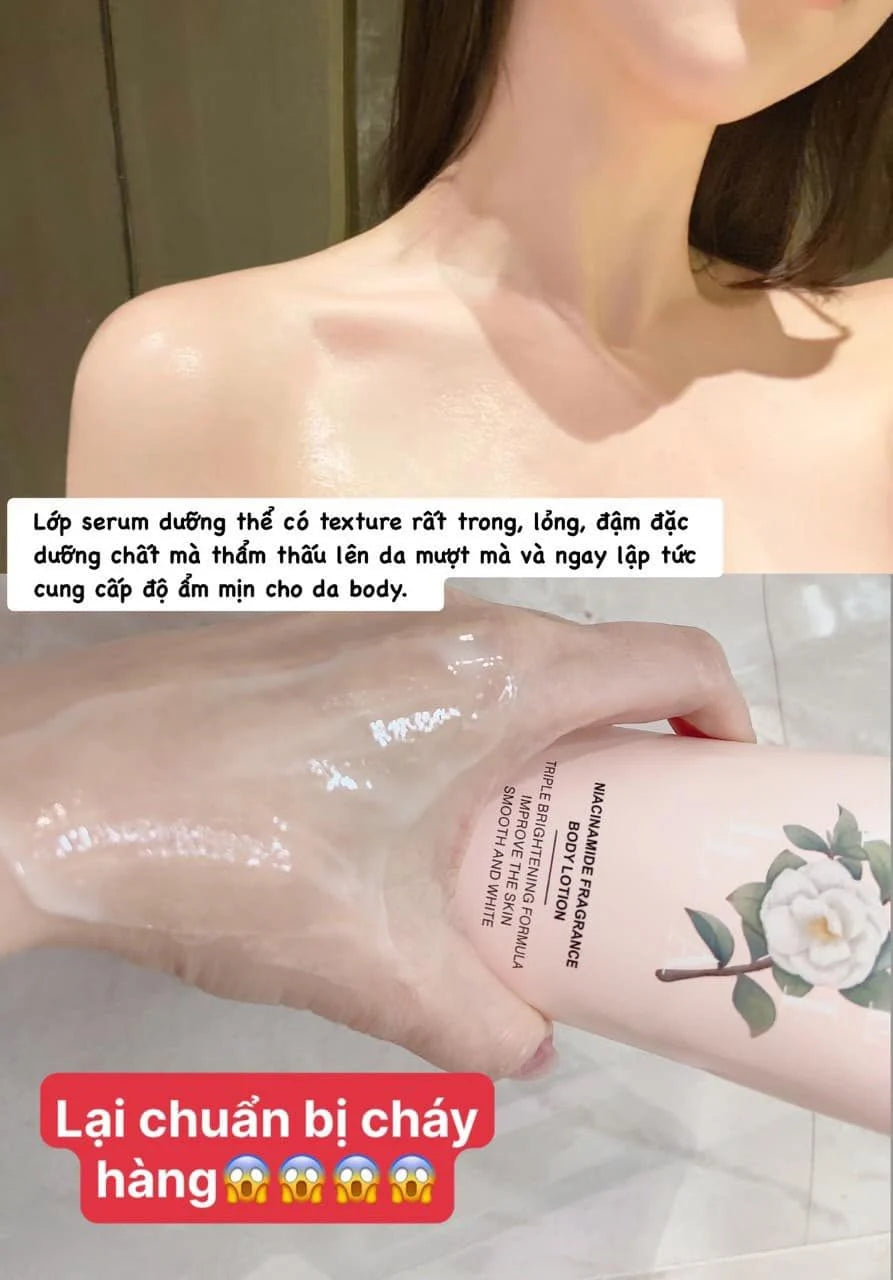 Sữa dưỡng thể trắng da hoa trà Weilaiya