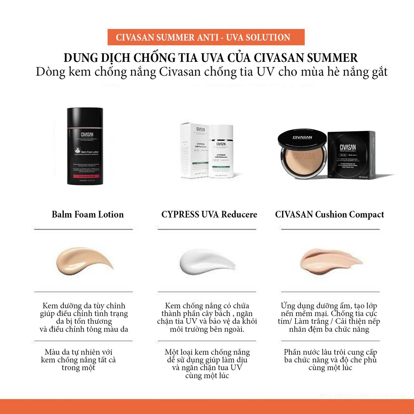 Kem Chống Nắng Civasan Balm Foam Lotion SPF50 30ml - Lotion chống nắng phục hồi da tổn thương, che khuyết điểm, lót makeup