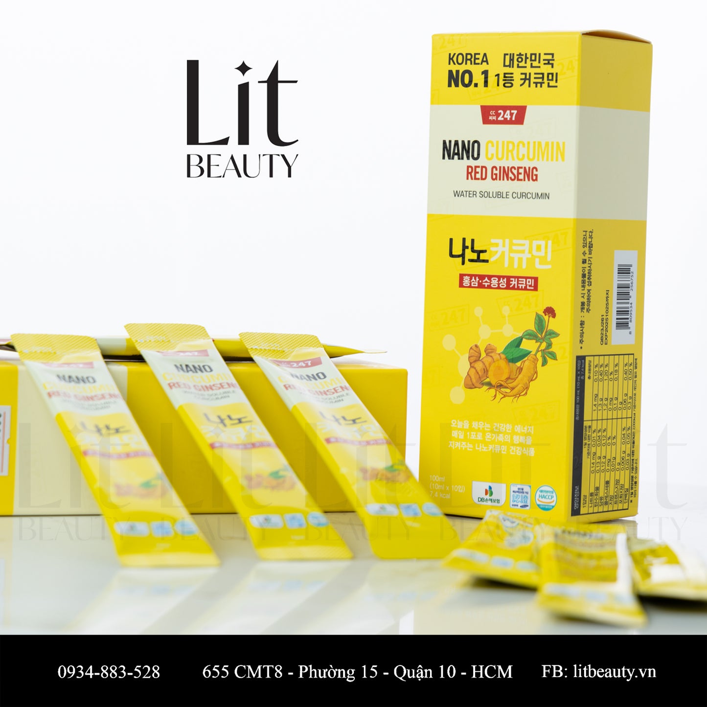 Nước nghệ hồng sâm CC247 – Hàn Quốc (10 gói)