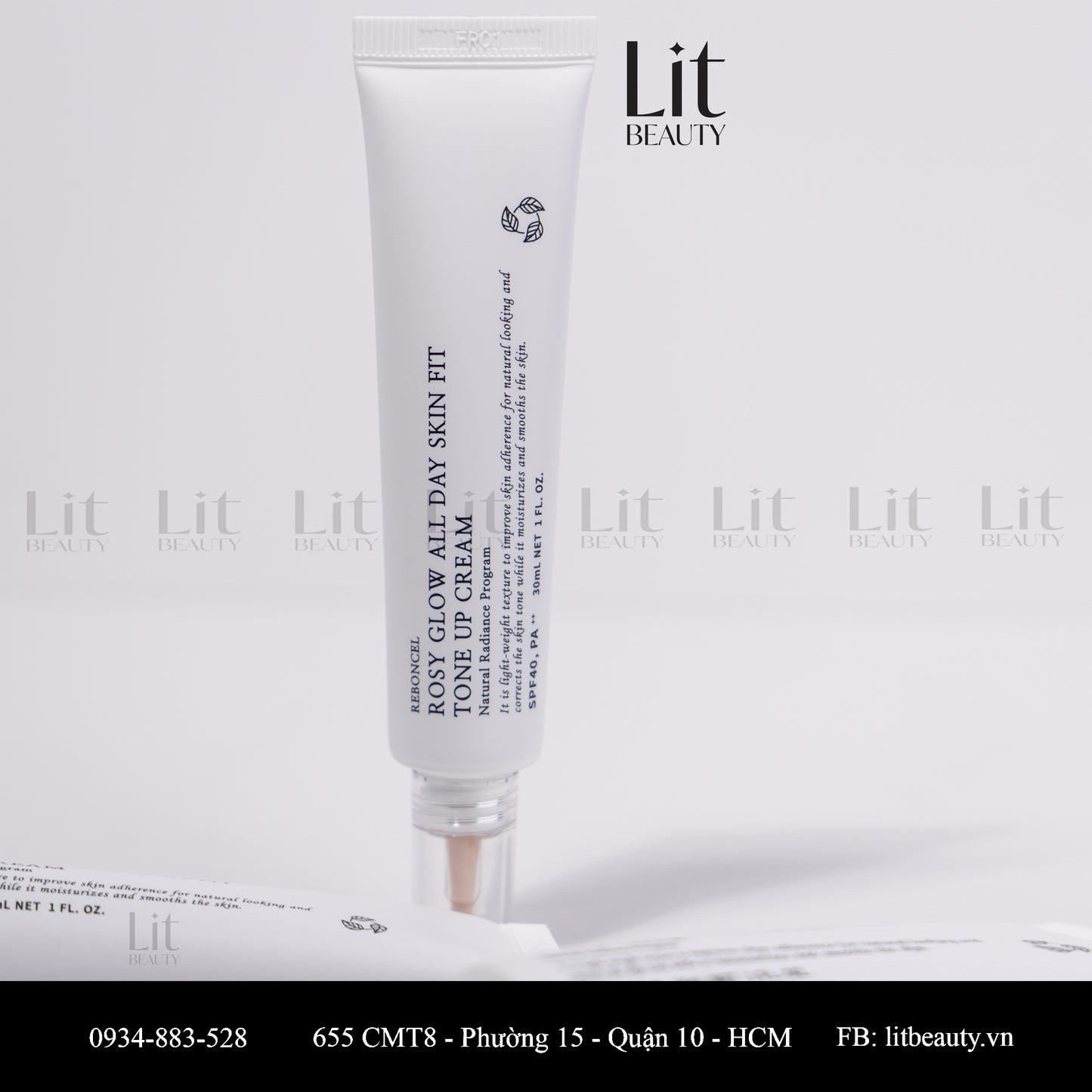 Kem chống nắng nâng tone Reboncel Rosy Glow All Day Skin Fit Tone Up Cream SPF40+, PA++ 30ml