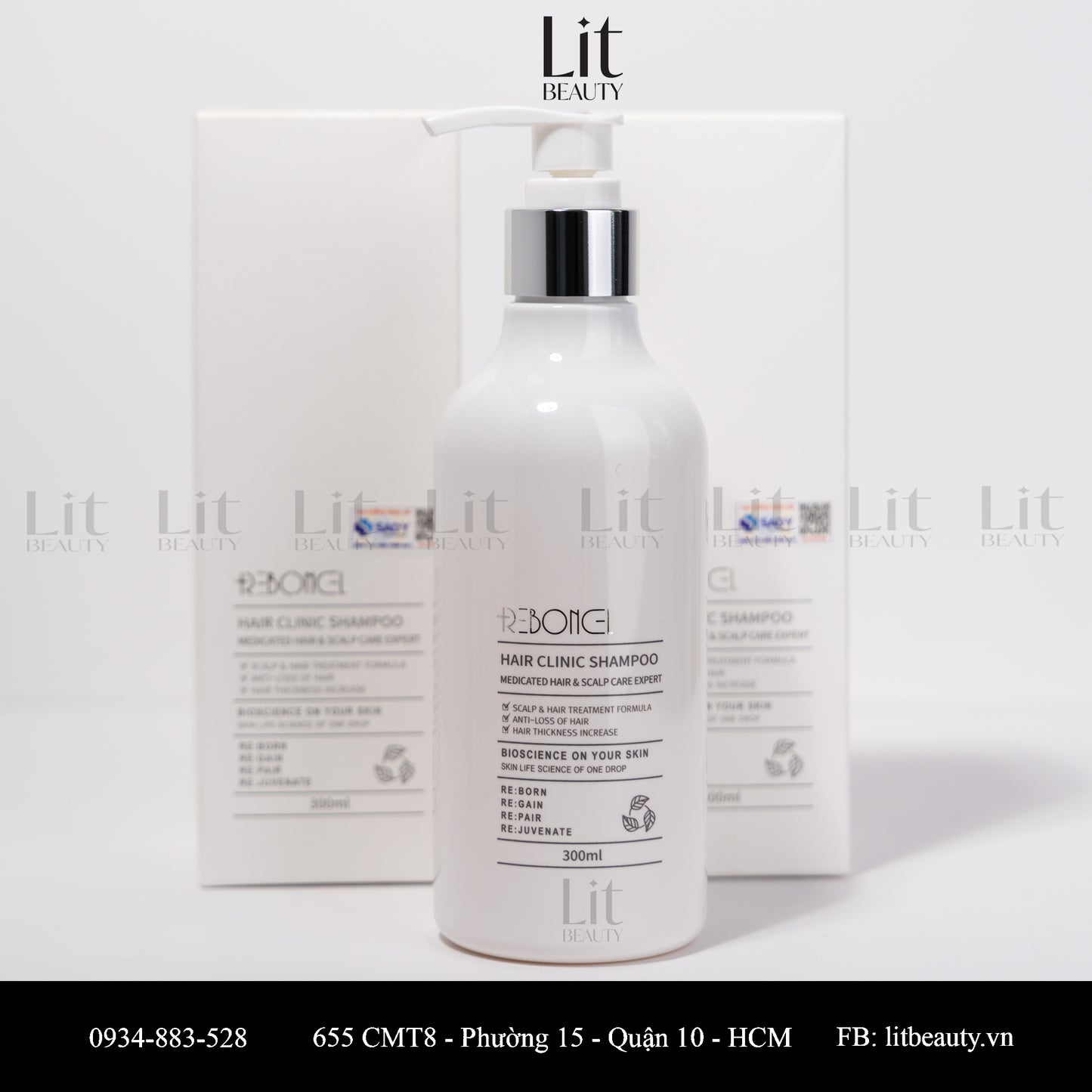 Reboncel Hair Clinic Shampoo - Dầu gội ngừa rụng tóc và kích thích mọc tóc - Chai 300ml