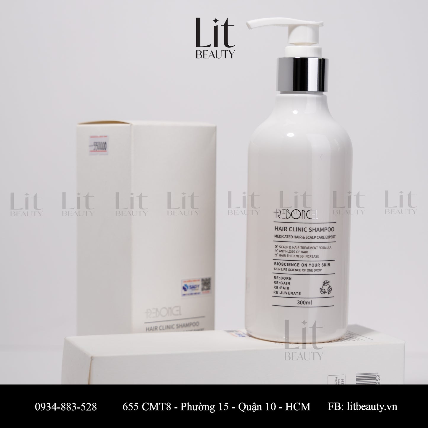 Reboncel Hair Clinic Shampoo - Dầu gội ngừa rụng tóc và kích thích mọc tóc - Chai 300ml