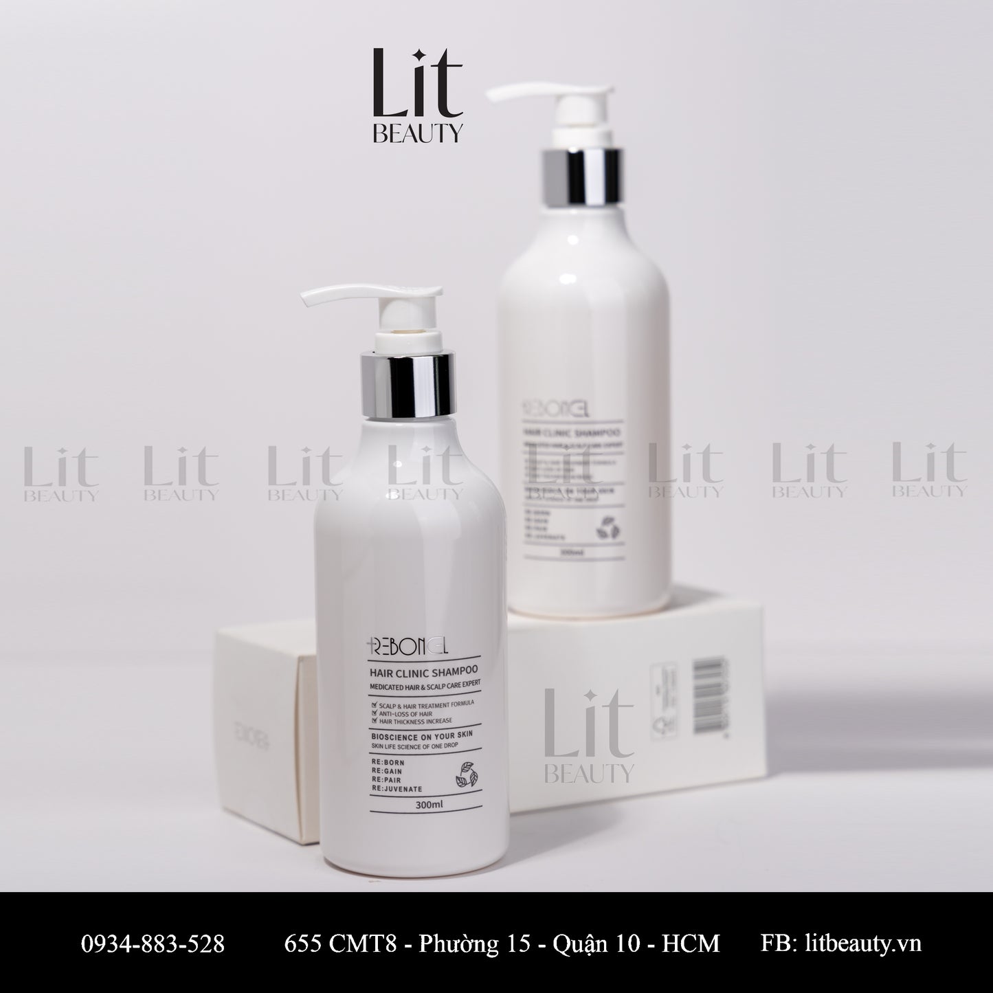 Reboncel Hair Clinic Shampoo - Dầu gội ngừa rụng tóc và kích thích mọc tóc - Chai 300ml