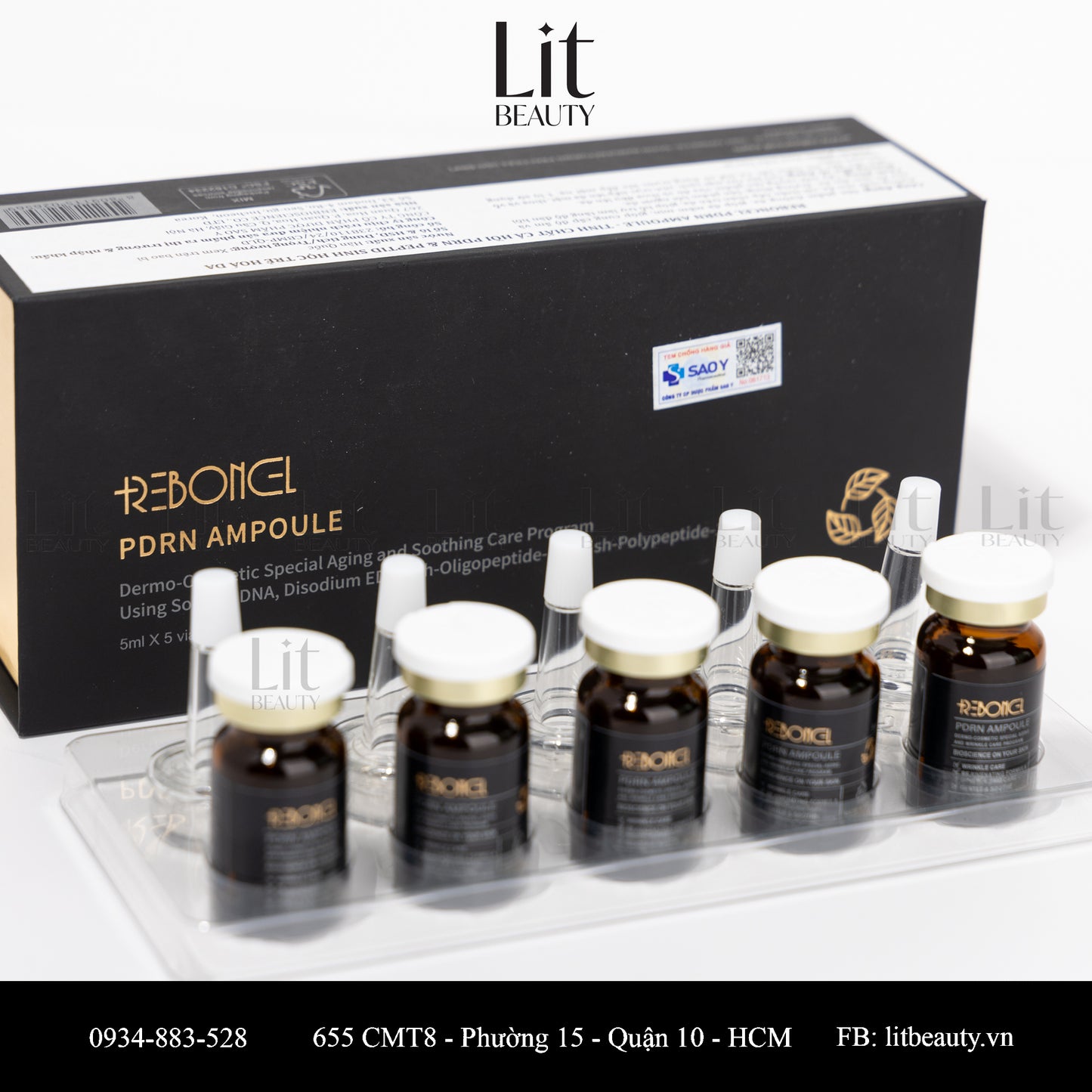 PDRN Ampoule - Tinh chất tế bào gốc cá hồi PDRN Reboncel - 5ML x  Vials