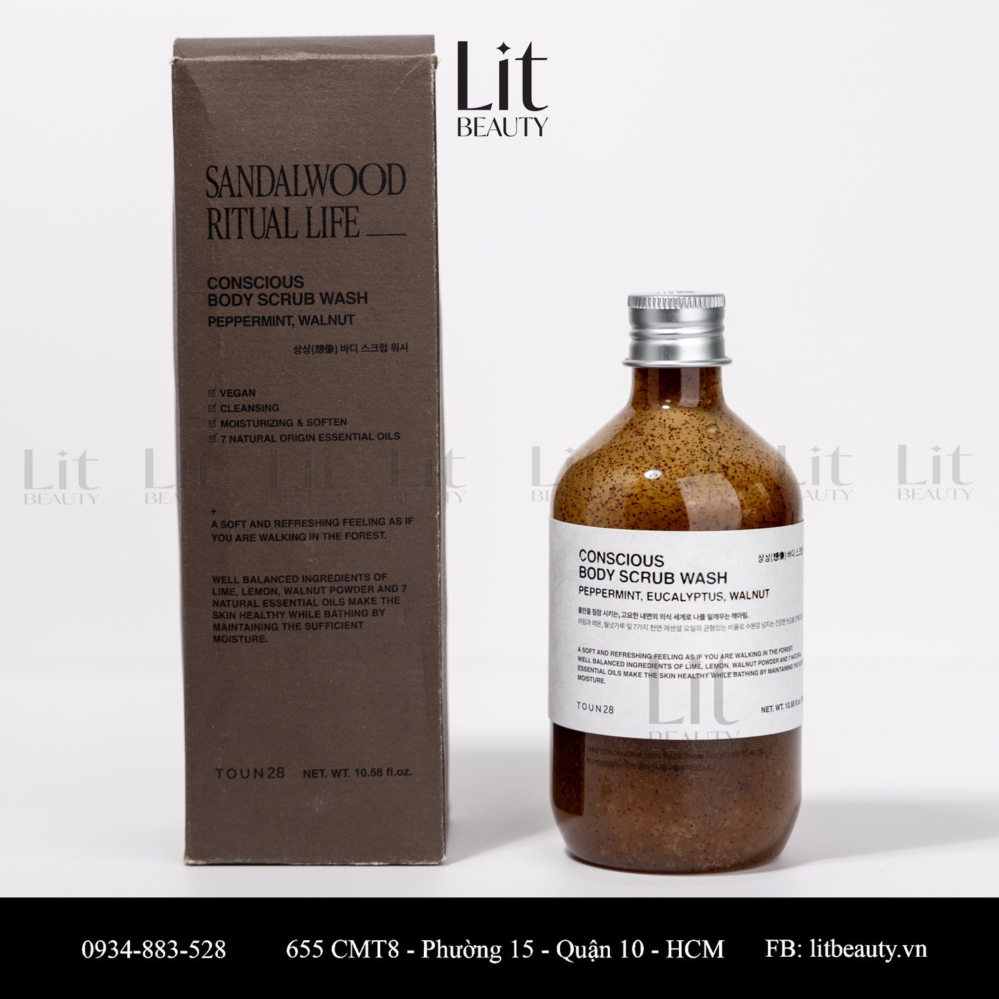 TOUN28 CONSCIOUS BODY SCRUB WASH - SỮA TẮM KIÊM TẨY TẾ BÀO CHẾT 300G