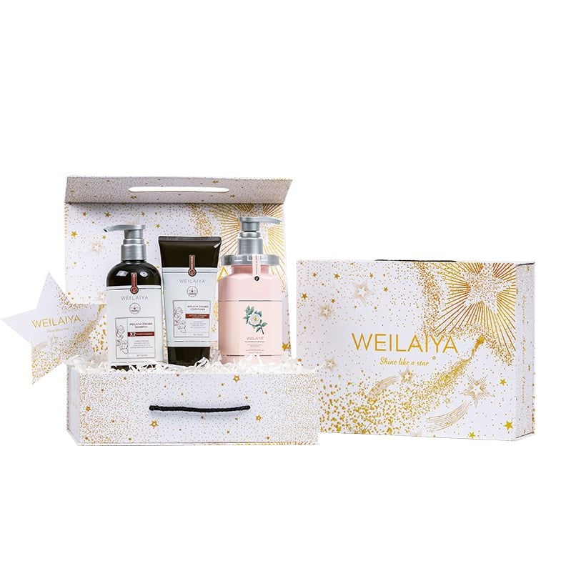 Set hộp quà Sao 1 cặp gừng thảo mộc + 1 Sữa tắm trắng da
