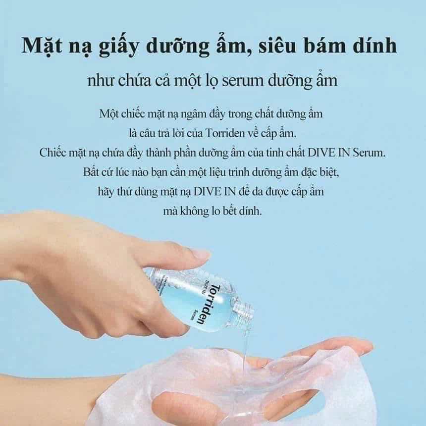 Mặt Nạ Torriden Dưỡng Ẩm Sâu Cho Da 27ml DIVE-IN Low Molecular Hyaluronic Acid Mask Pack