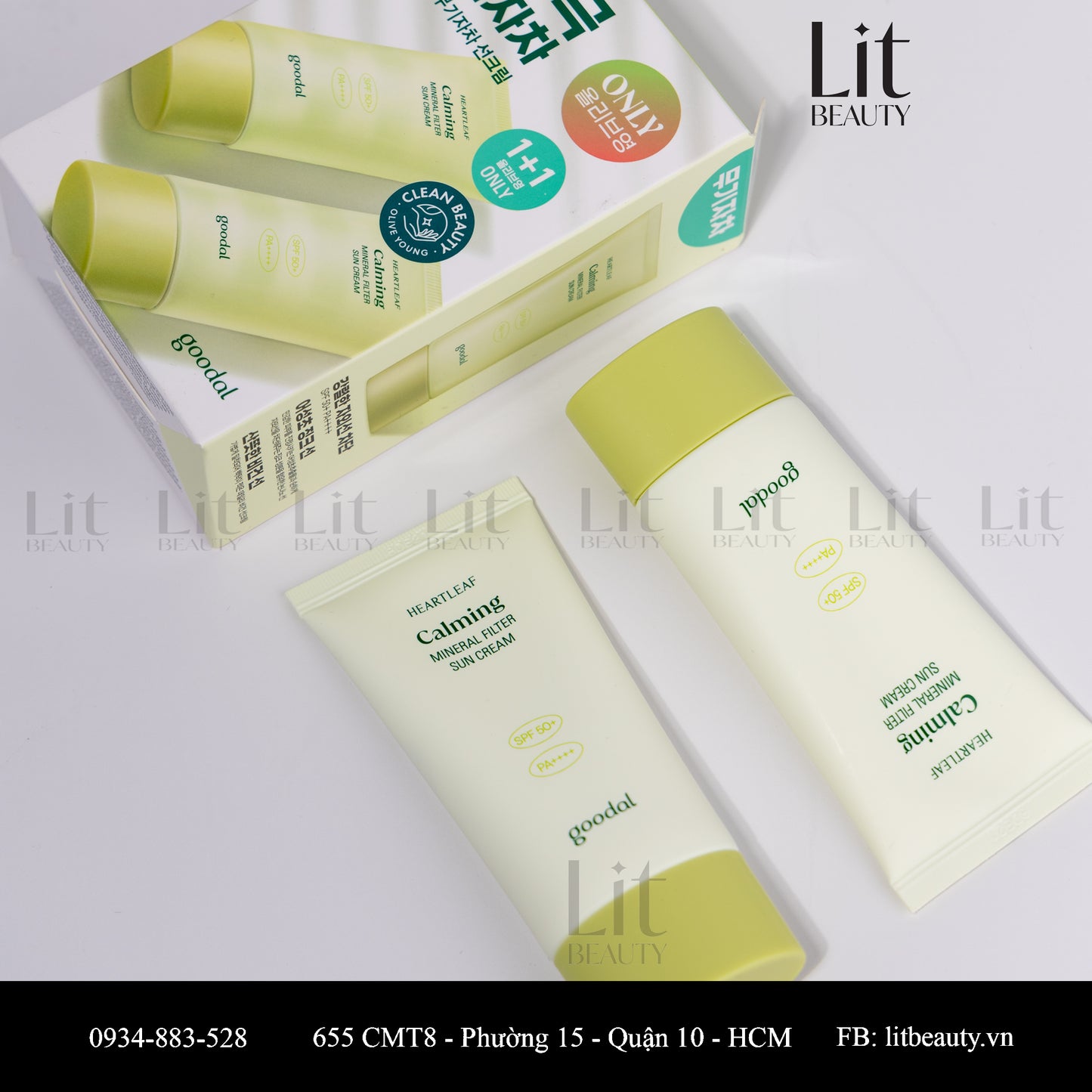 Kem Chống Nắng Làm Dịu Da Goodal Houttuynia Cordata Calming Mineral Filter Sun Cream Spf50+ Pa++++ 50ml