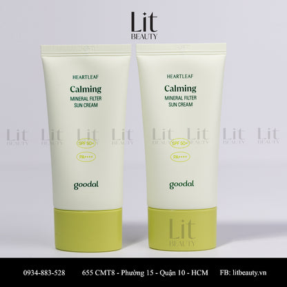 Kem Chống Nắng Làm Dịu Da Goodal Houttuynia Cordata Calming Mineral Filter Sun Cream Spf50+ Pa++++ 50ml