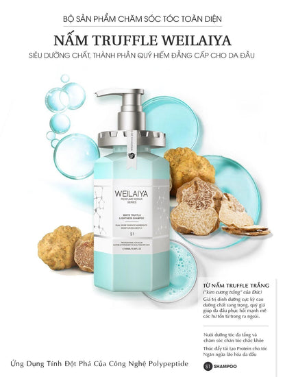 Dầu gội phục hồi đa tầng nấm truffle Weilaiya White Truffle Lightness Shampoo 450ml