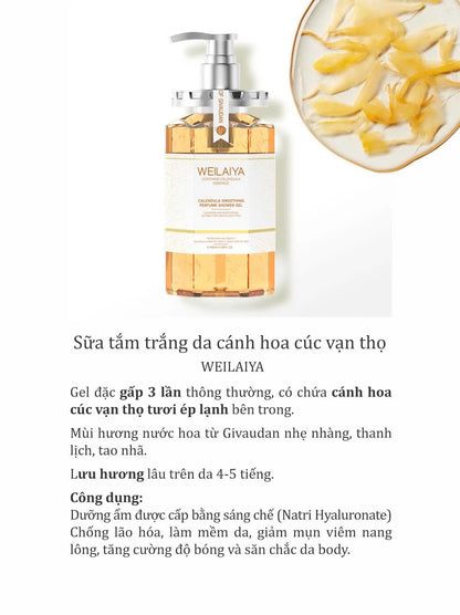 Sữa tắm cánh hoa cúc vạn thọ Weilaiya
