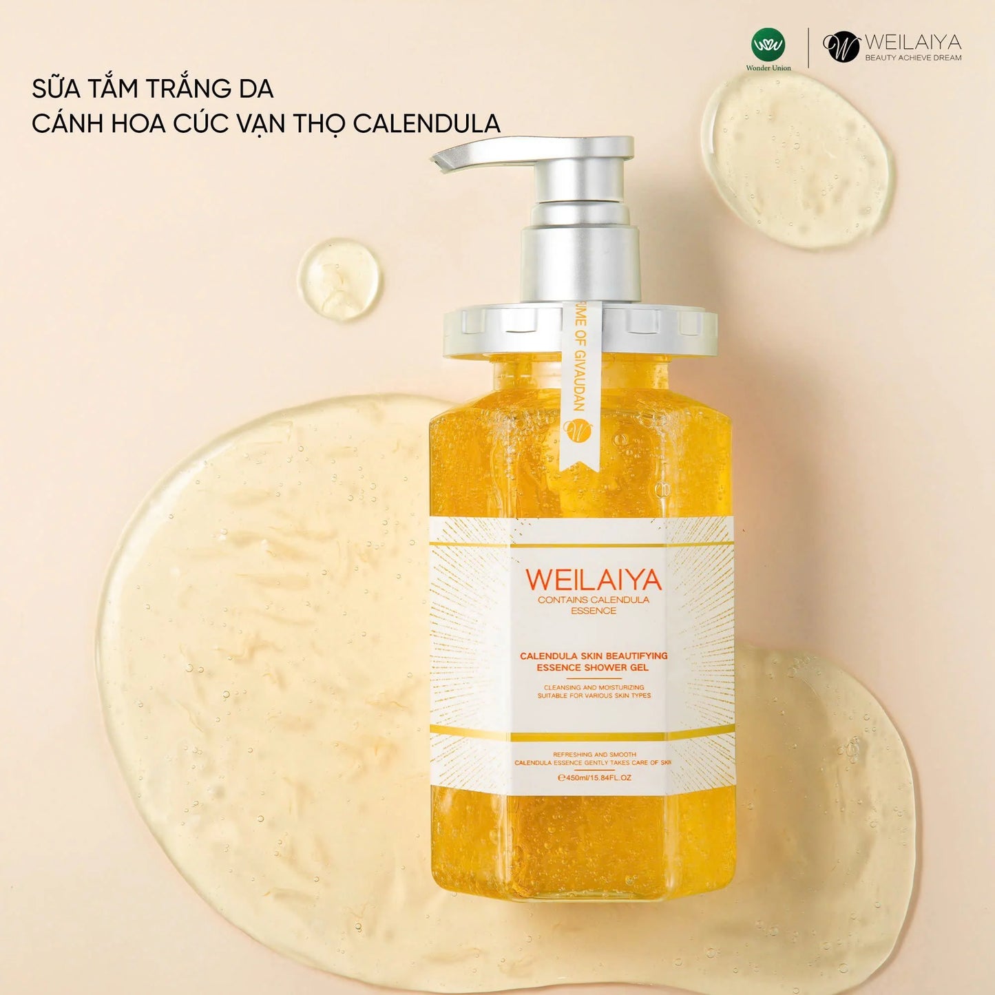 Sữa tắm cánh hoa cúc vạn thọ Weilaiya
