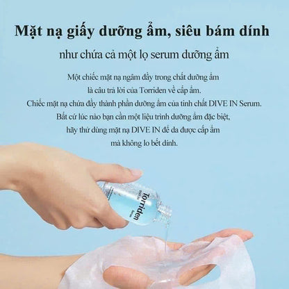 Mặt Nạ Torriden Dưỡng Ẩm Sâu Cho Da 27ml DIVE-IN Low Molecular Hyaluronic Acid Mask Pack