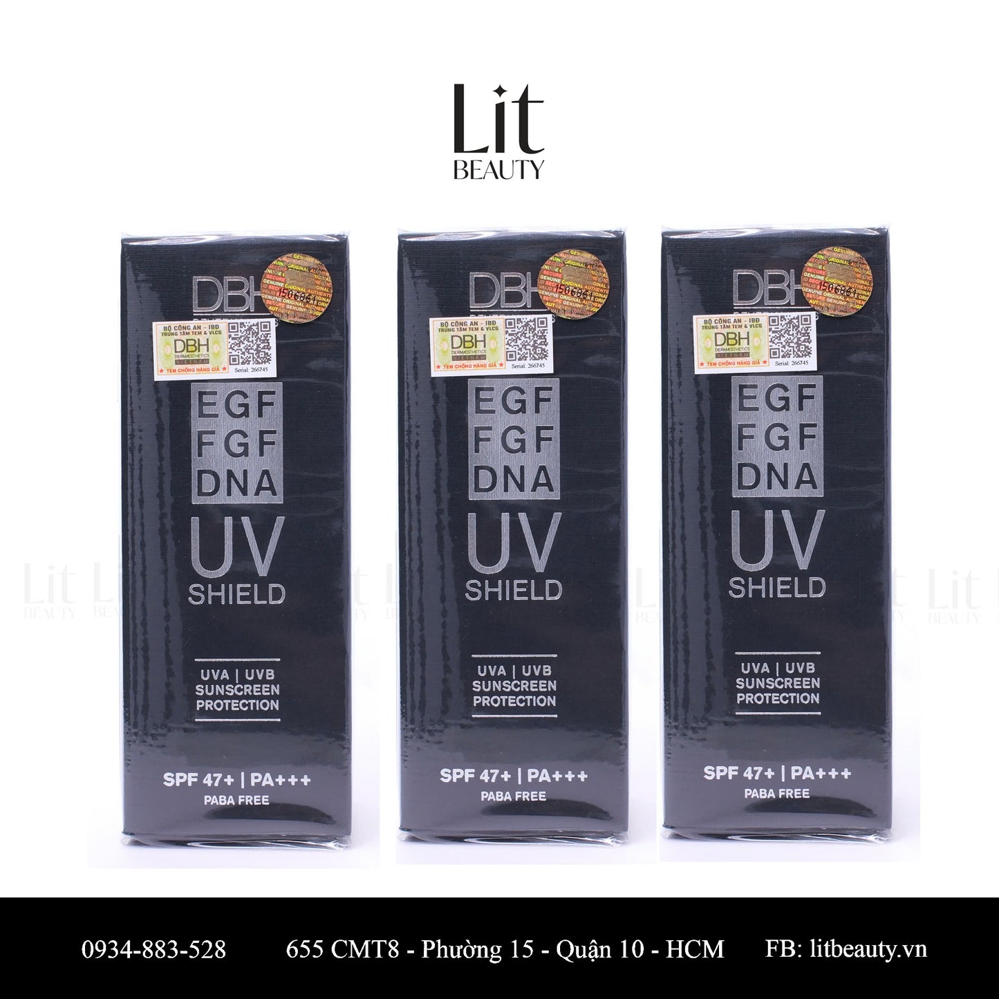 Kem Chống Nắng DBH UV Shield EGF FGF DNA SPF47+/ PA+++, 60ml